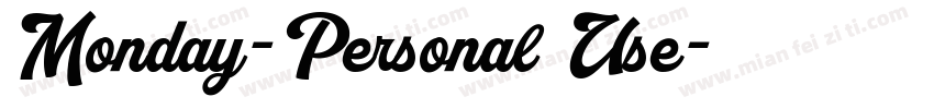 Monday-Personal Use字体转换